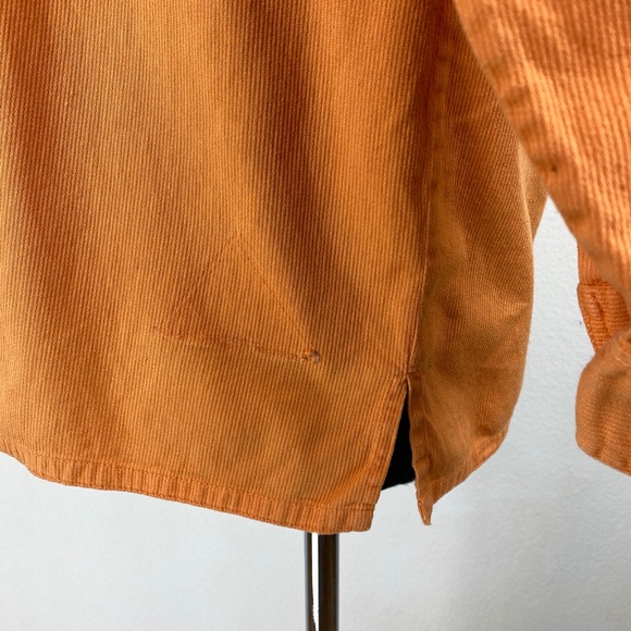 Cold Storage Foul Weather Gear Mens Orange Cotton Twill Shirt Long Sleeve Large - Picture 6 of 10